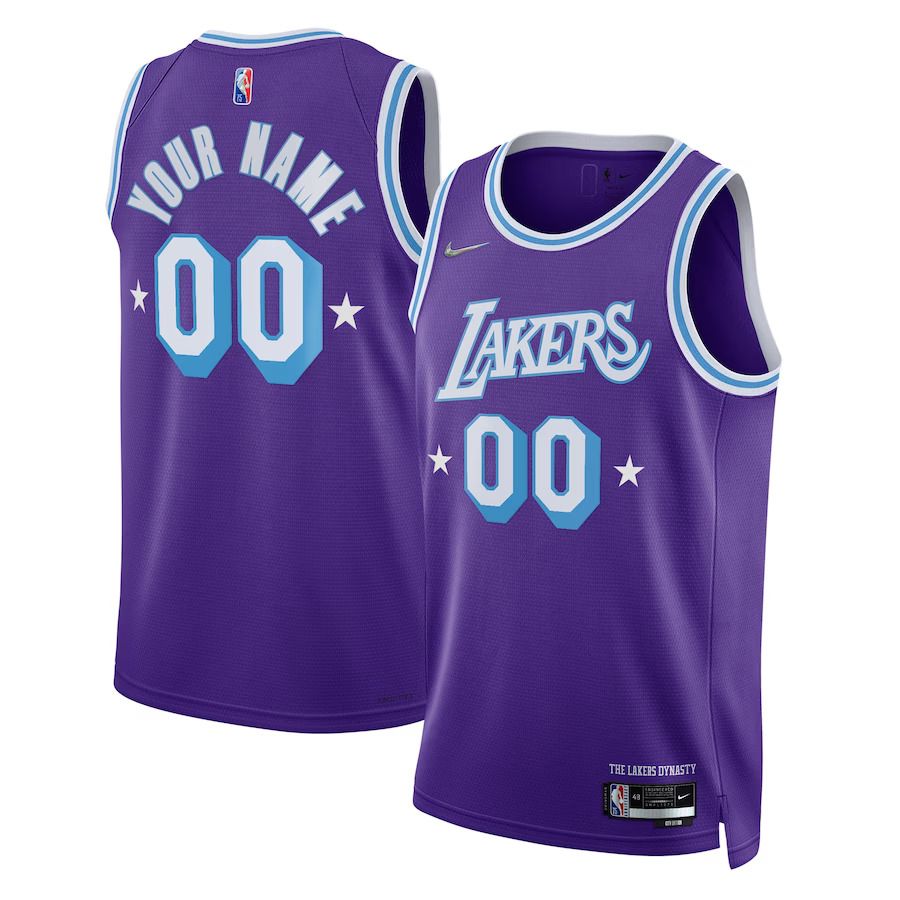 Men Los Angeles Lakers Nike Purple Swingman City Edition NBA Custom Jersey->youth nba jersey->Youth Jersey